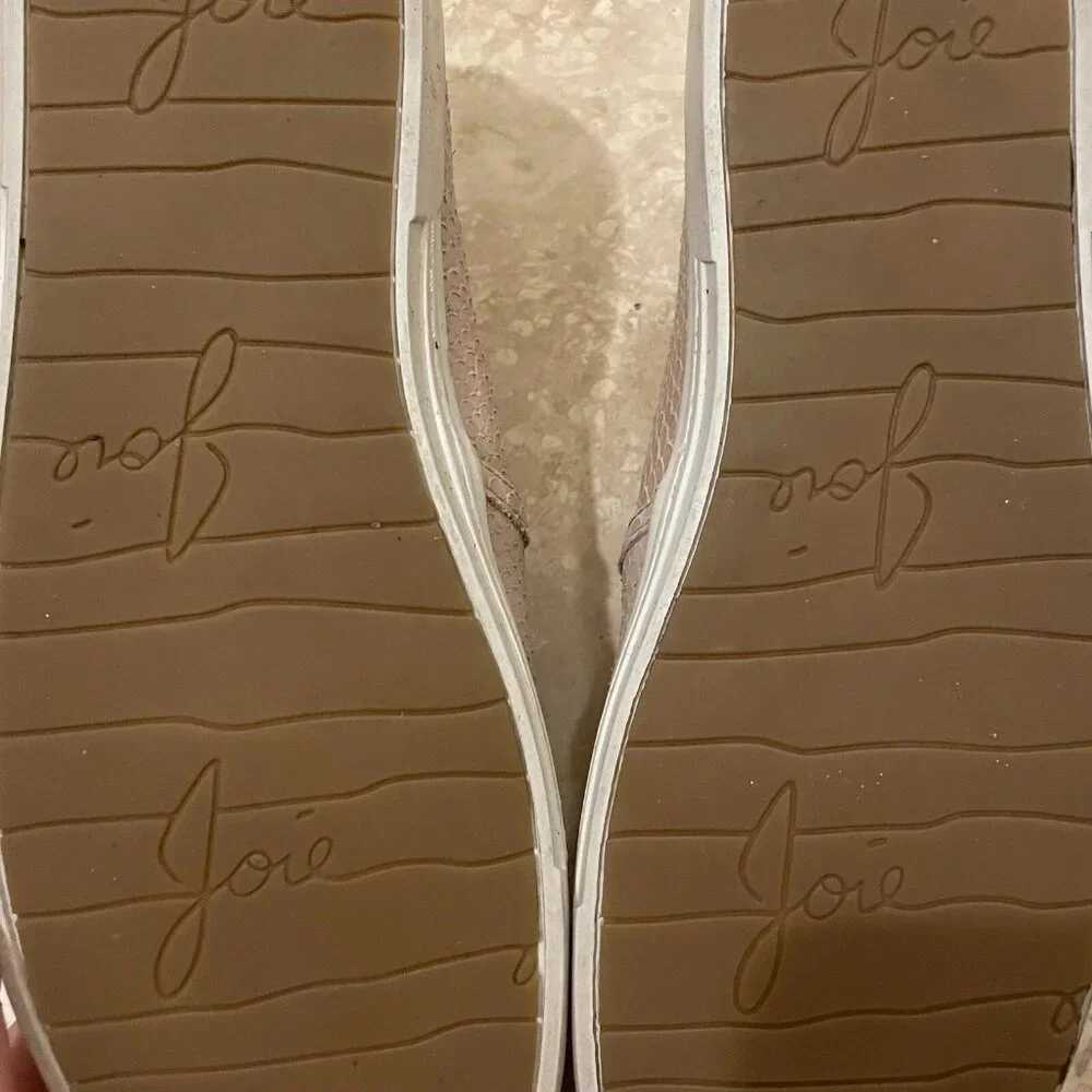 JOIE Kidmore Beige Kidmore Leather Slip-on Alligator/Croc Pattern Sneake…